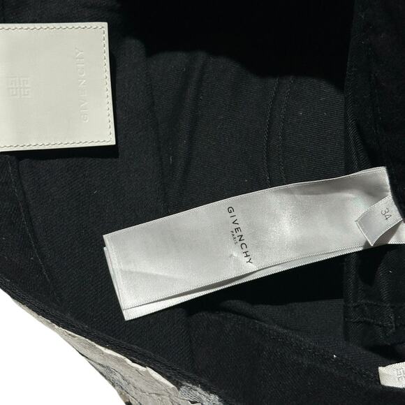 Crackled painted thigh zip denim - Picture 4 of 6